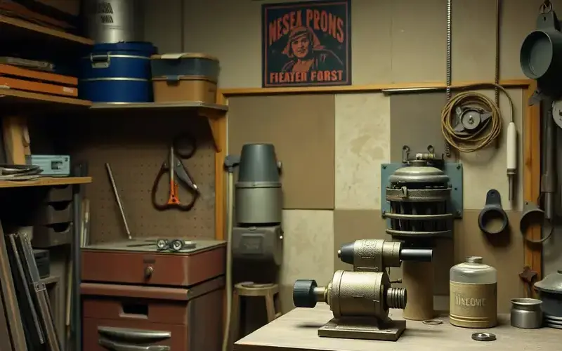 Original workshop location and equipment from 2012