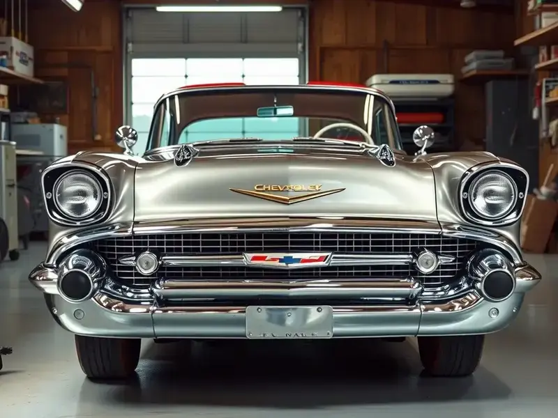 Complete chrome restoration of 1957 Chevrolet